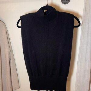 Banana Republic Black Sleeveless Turtleneck Sweater